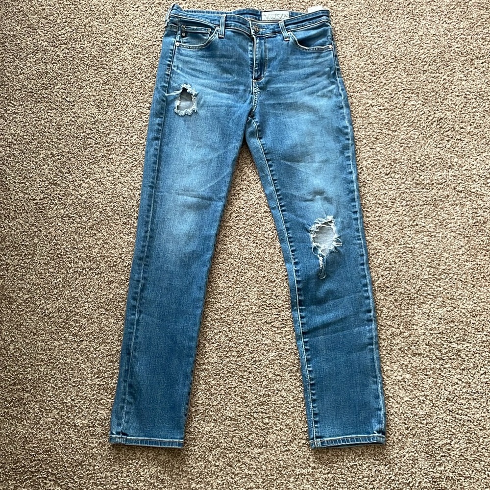 ANTHROPOLOGIE AG Adriana Goldschmidt The Stevie Ankle Jean Size 28R Modified